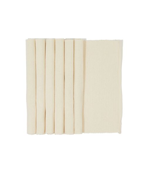 6 Sets de table Ribbed tofu - 35x50 cm