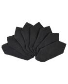 8 Serviettes de table Washed Cotton ébène - 45x45 cm