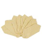 8 servilletas de piña Vichy de algodón lavado - 43x43 cm