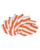 8 Serviettes de table Washed Cotton Paint rayures melon - 45x45 cm