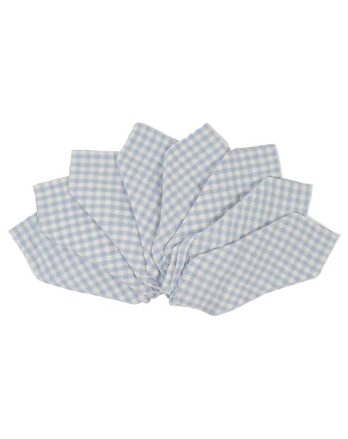 8 Serviettes de table Washed Cotton vichy heather - 45x45 cm