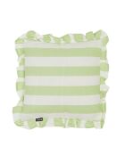 2 Coussins Déco Met Rits Big Stripe blanc/seafoam - 30x30 cm
