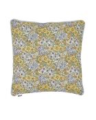Coussin Déco Met Piping Josephine flower vert/bleu - 45x45 cm