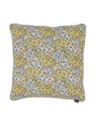 Coussin Déco Met Piping Josephine flower vert/bleu - 45x45 cm