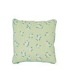 Cuscino decorativo Met Piping Erin verde con fiori - 45x45 cm