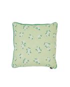 Cuscino decorativo Met Piping Erin verde con fiori - 45x45 cm