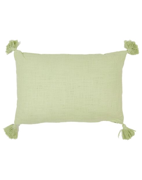 Coussin Déco Met 4 Tassels Uni seafoam - 60x40 cm