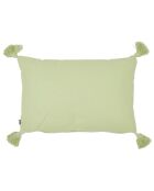 Coussin Déco Met 4 Tassels Uni seafoam - 60x40 cm