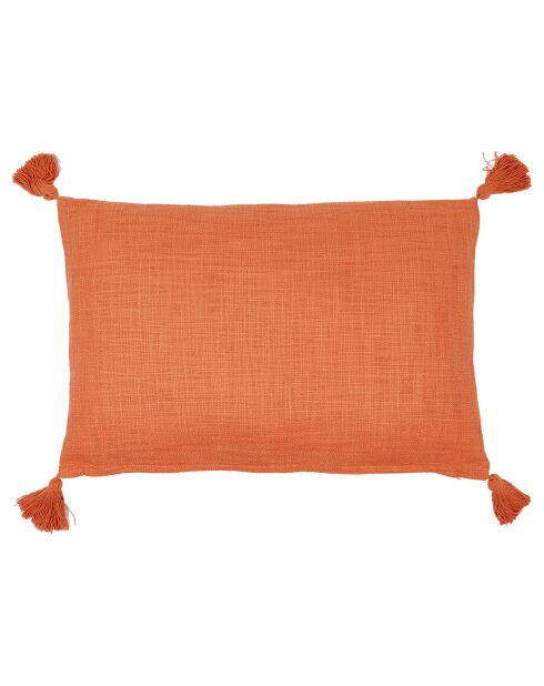 Coussin Déco Met 4 Tassels Uni brandied melon - 60x40 cm