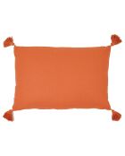 Coussin Déco Met 4 Tassels Uni brandied melon - 60x40 cm
