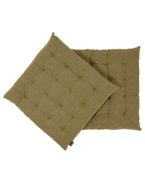 2 Coussins de chaise Vierkant Chambray weeping willow - 40x40 cm