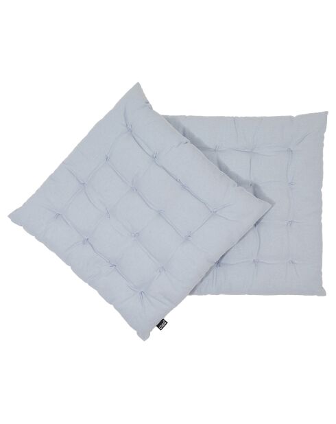 2 Coussins de chaise Vierkant Uni heather - 40x40 cm