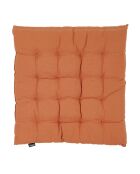 2 Coussins de chaise Vierkant Uni brandied melon - 40x40 cm