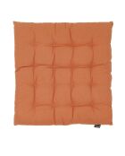 2 Coussins de chaise Vierkant Uni brandied melon - 40x40 cm