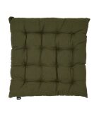 2 Coussins de chaise Vierkant Uni cyprès - 40x40 cm