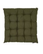 2 Coussins de chaise Vierkant Uni cyprès - 40x40 cm