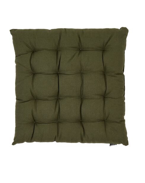 2 Coussins de chaise Vierkant Uni cyprès - 40x40 cm