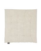 2 Coussins de chaise Vierkant Chambray lait d'amande - 40x40 cm