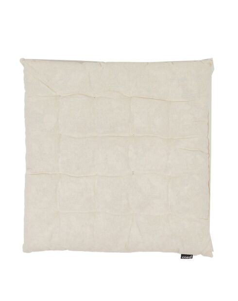 2 Coussins de chaise Vierkant Chambray lait d'amande - 40x40 cm