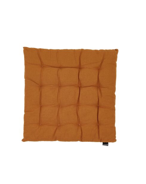 2 Coussins de chaise Vierkant Uni buckthorn marron - 40x40 cm