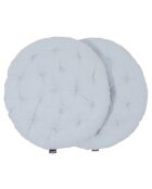 2 Coussins de chaise Rond Uni heather - D.40 cm