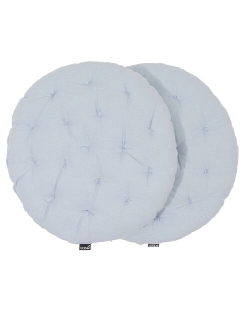 2 Coussins de chaise Rond Uni heather - D.40 cm