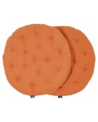 2 Coussins de chaise Rond Uni brandied melon - D.40 cm