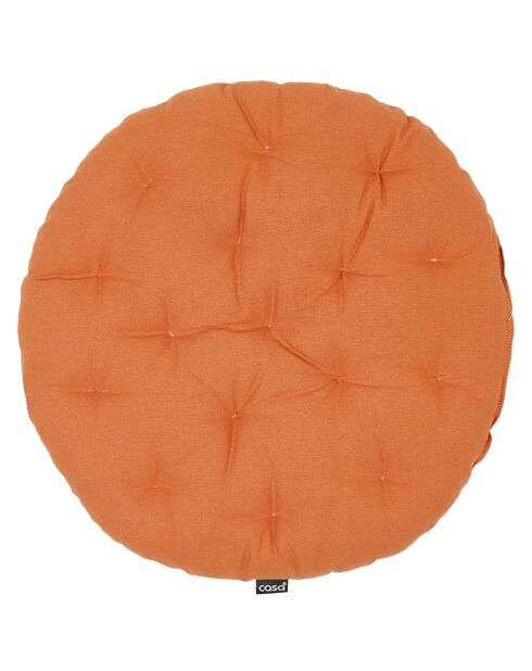 2 Coussins de chaise Rond Uni brandied melon - D.40 cm