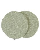 2 cuscini rotondi per sedia Kochi Flowers verdi - D.40 cm