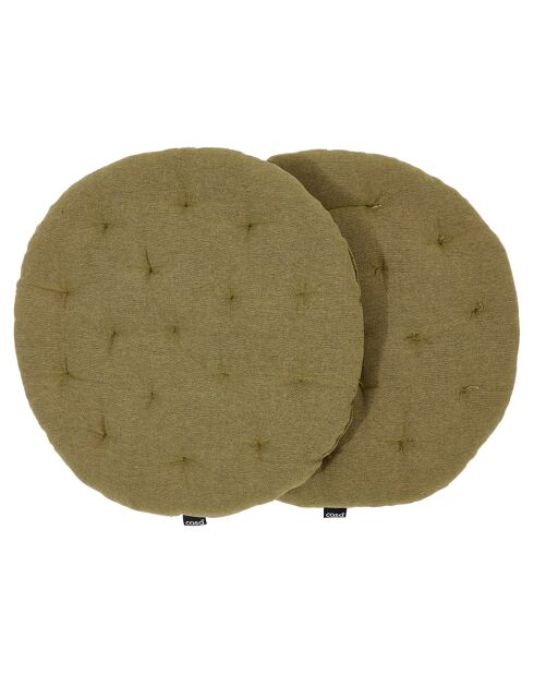 2 Coussins de chaise Rond Chambray weeping willow - D.40 cm