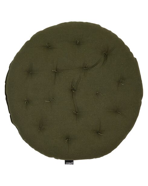 2 Coussins de chaise Rond Uni cyprès - D.40 cm