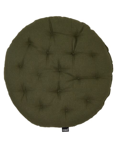 2 Coussins de chaise Rond Uni cyprès - D.40 cm