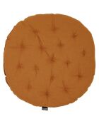 2 Coussins de chaise Rond Uni buckthorn marron - D.40 cm
