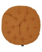 2 Coussins de chaise Rond Uni buckthorn marron - D.40 cm