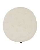2 Coussins de chaise Rond Chambray lait d'amande - D.40 cm
