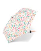 Parapluie plat pliable ultra compact & léger - ultra mini - Coeurs aquarelles multicolore