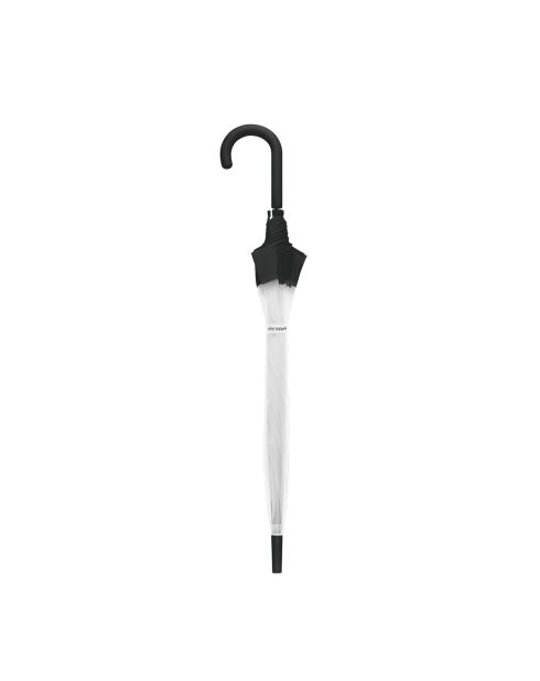 Parapluie de marche long en forme de dôme avec poignée en plastique/courbée transparent
