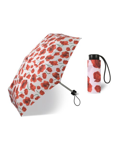 Mini parapluie pliant ultraléger et compact - Bleu floral multicolore