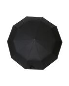 Parapluie pliant  Design 3 plis avec auvent double couche - Système d'ouverture automatique - Extérieur noir avec intérieur imprimé léopard multicolore