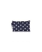 Imperméable - Bleu à pois blancs - Grandes poches, cordon de serrage élastique à l'encolure et sac de rangement bleu