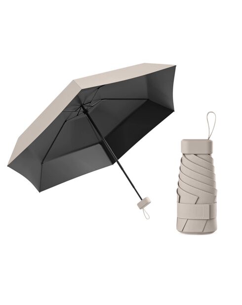 Mini parapluie pliant léger et compact blanc crème