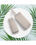 Mini parapluie pliant léger et compact blanc crème