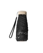 Mini parapluie pliant - Parapluie plat cinq plis - Ultra léger et compact - Protection UV noir
