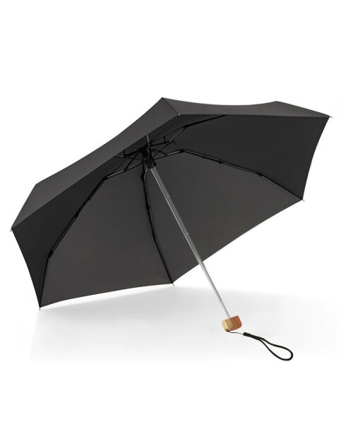 Miniparaguas plegable - Paraguas plano de cinco pliegues - Ultraligero y compacto - Protección UV negra