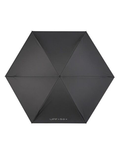 Miniparaguas plegable - Paraguas plano de cinco pliegues - Ultraligero y compacto - Protección UV negra