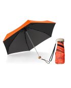 Mini parapluie pliant - Parapluie plat cinq plis - Ultra léger et compact - Protection UV  saumon