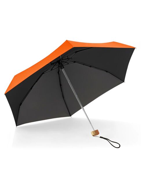 Mini parapluie pliant - Parapluie plat cinq plis - Ultra léger et compact - Protection UV  saumon
