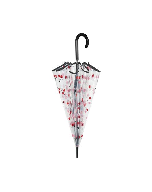Parapluie cloche transparent - Système d'ouverture automatique - Cerises multicolore