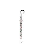 Grand parapluie automatique - Avec poignée courbée en bois - Blanc Tropical multicolore