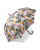 Grand parapluie automatique - Avec poignée courbée en bois - Macadamia tropicale multicolore